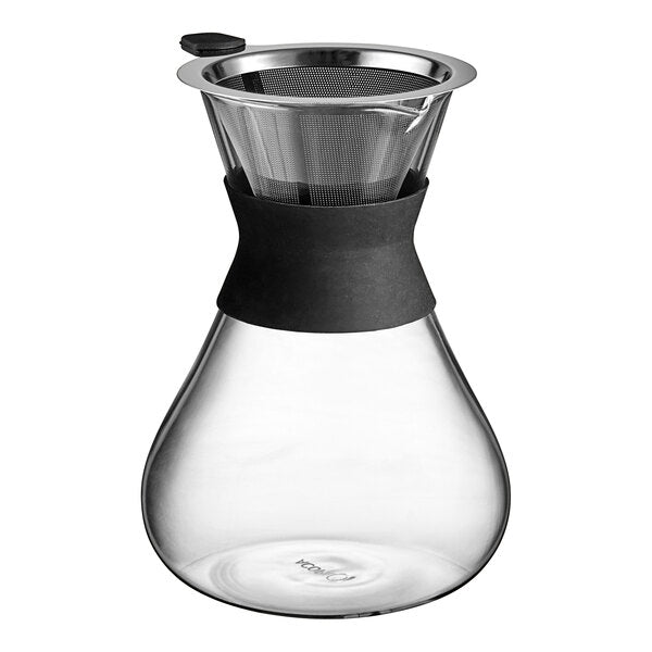 Glass coffee dripper with stainless steel S/S filter (67854)