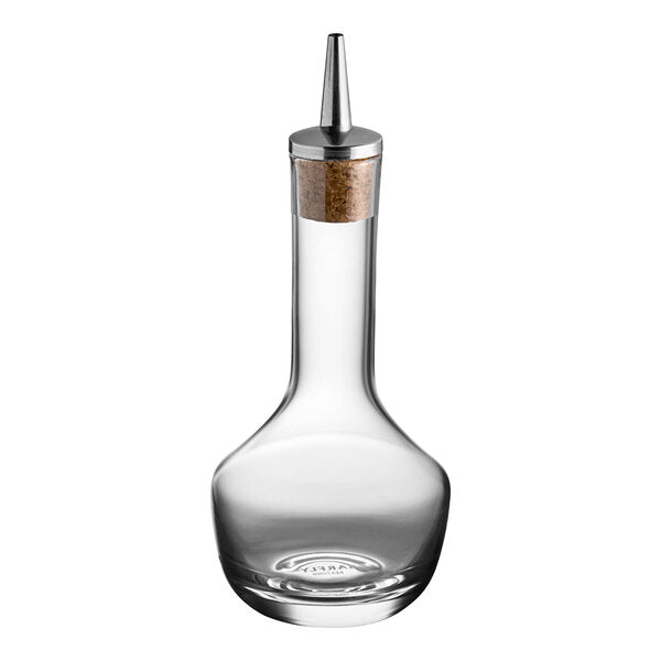 CLASSIC BITTER GLASS BOTTLEWITH STAINLESS STEEL S/S TOP ,14.5 CM (72175)