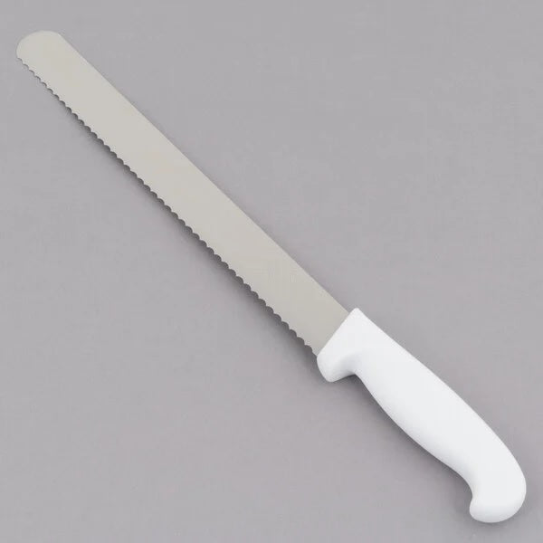 Cake knife, 30 cm, white