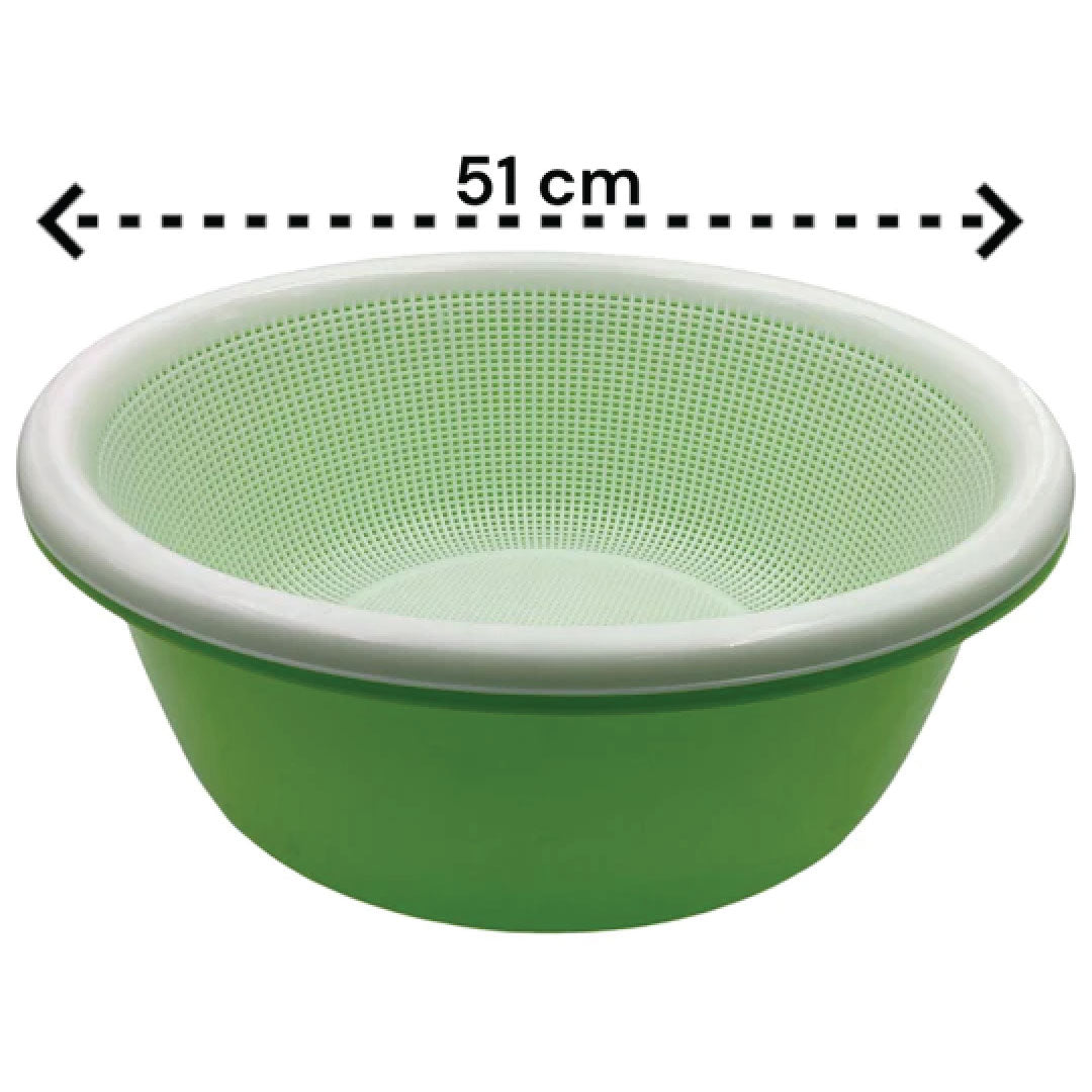 Plastic Bowl and strainer 51 cm- 28 L