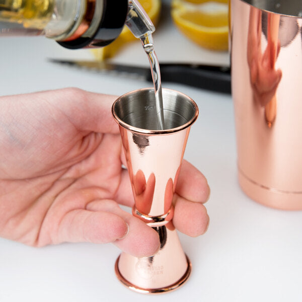 Jigger banded double stainless steel S/S-COPPER-30/60 ml (69519)