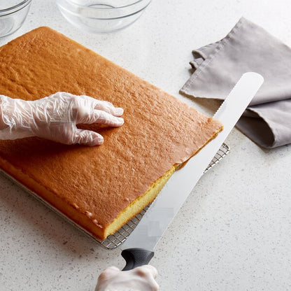 Cake knife, 30 cm, white