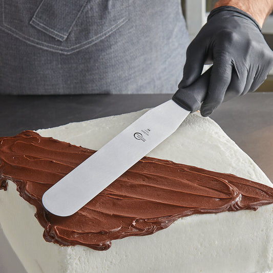 Icing spatula stainless steel with black handle