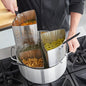 Pasta strainer stainless steel S/S with handle 1/4