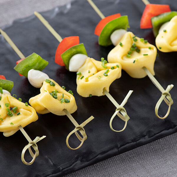 Knotted bamboo skewer