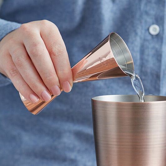 Jigger banded double stainless steel S/S-COPPER-25/50 ml (69520)