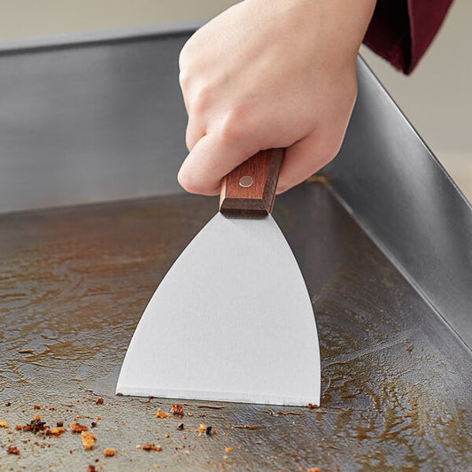 Grill scraper, 12 cm, wood handle (64177)