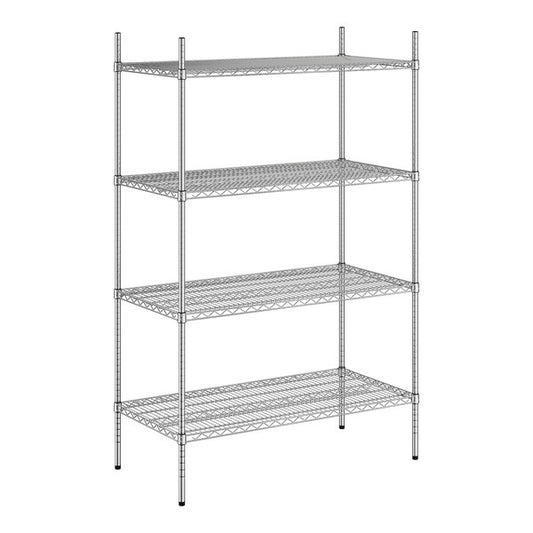 Shelving unit chrome 150 x 45 x 180 cm (69159)