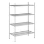 Shelving unit chrome 90 x 45 x 180 cm (67073)