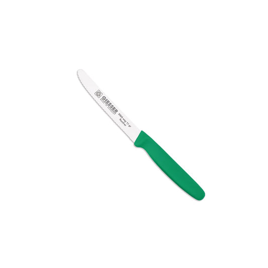 Paring knife, wavy edge, 11 cm green (69934)