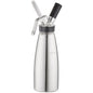 Cream aluminum whipped cream dispenser plastic head
