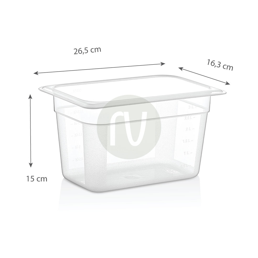 Gastronorm container polypropylene - GN PP 1/4