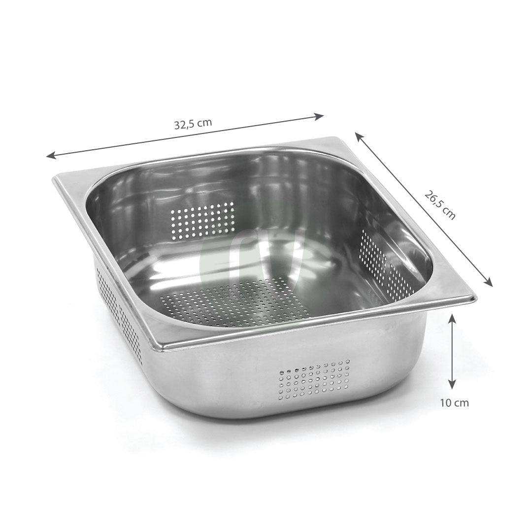 Gastronorm container stainless steel 1/2 - GN S/S 1/2 (32.5 x 26.5 cm)