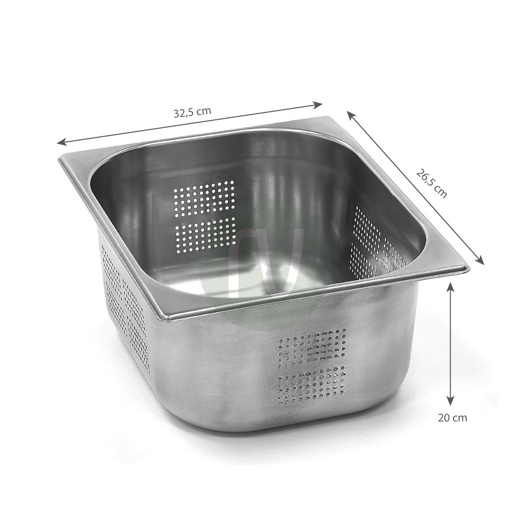 Gastronorm container stainless steel 1/2 - GN S/S 1/2 (32.5 x 26.5 cm)