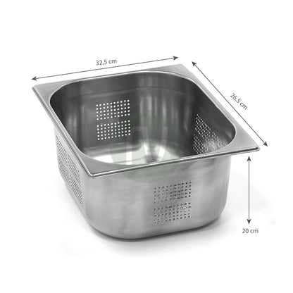 Gastronorm container stainless steel 1/2 - GN S/S 1/2 (32.5 x 26.5 cm)
