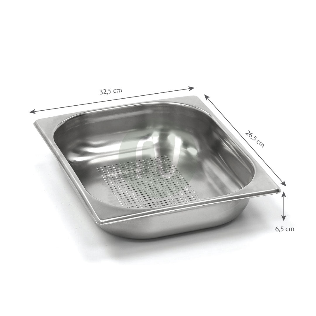 Gastronorm container stainless steel 1/2 - GN S/S 1/2 (32.5 x 26.5 cm)