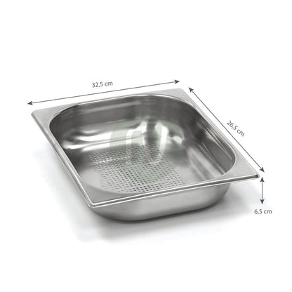 Gastronorm container stainless steel 1/2 - GN S/S 1/2 (32.5 x 26.5 cm)