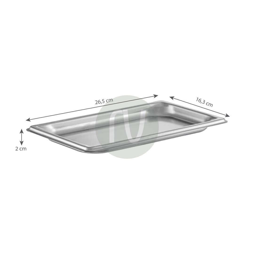 Gastronorm container stainless steel - GN S/S 1/4 (26.5 x 16.3 cm)
