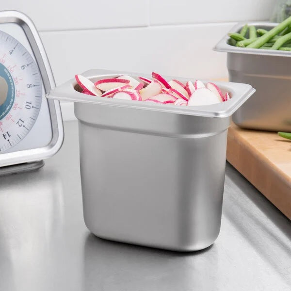Gastronorm container stainless steel - GN S/S 1/9 (17.6 x 10.8 cm)