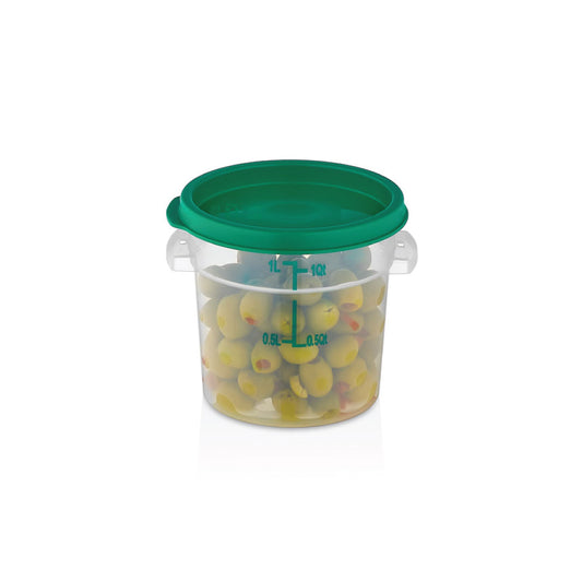 Round food storage container polypropylene PP with colorful lids