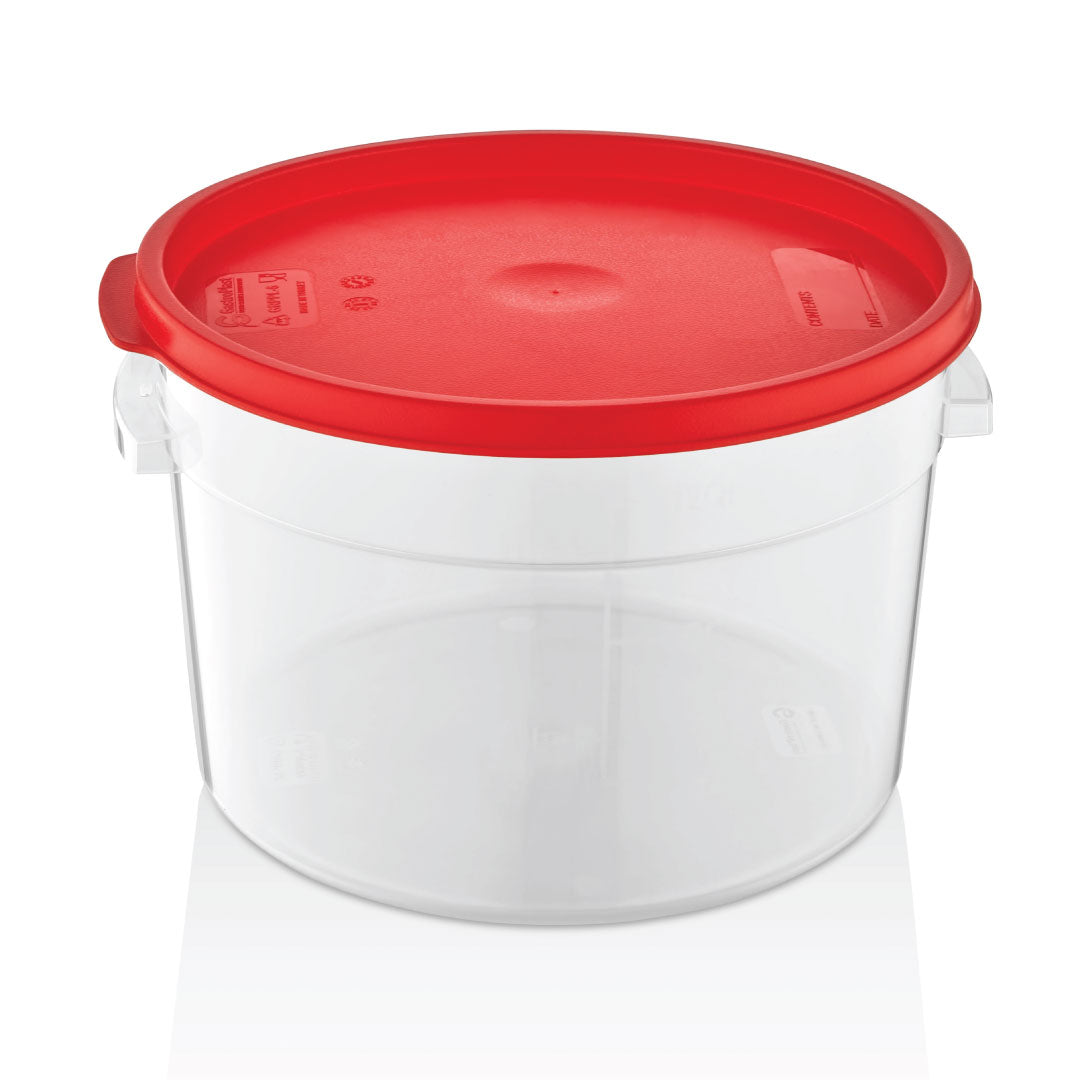Round food storage container polypropylene PP with colorful lids