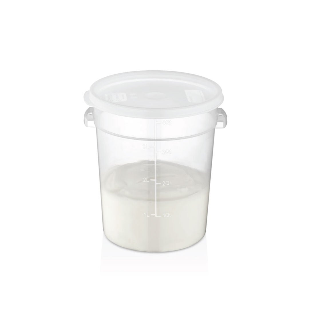 Round food storage container polypropylene PP with colorful lids