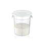 Round food storage container polypropylene PP with colorful lids