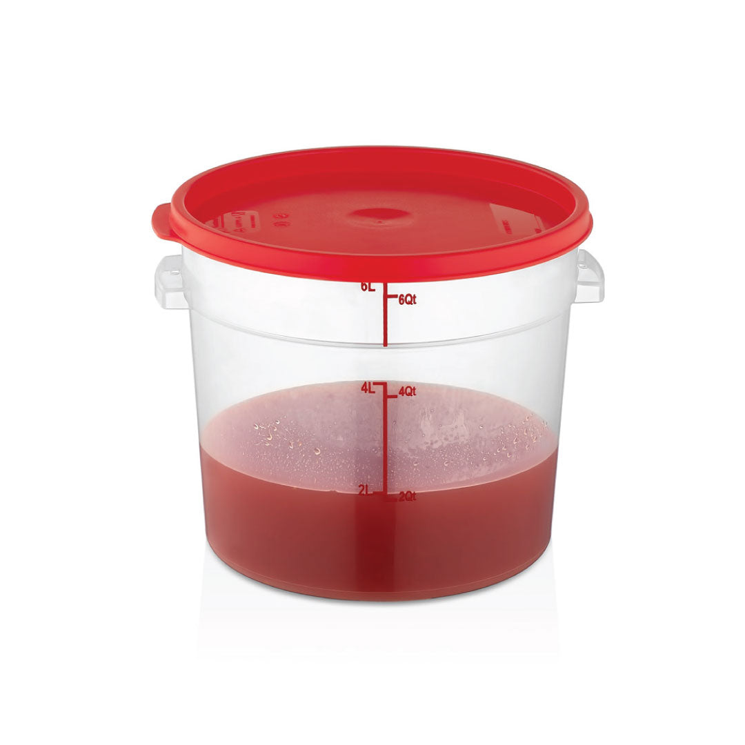 Round food storage container polypropylene PP with colorful lids