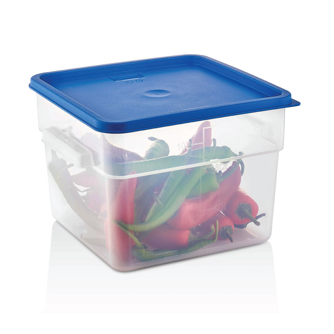 Square food storage container polypropylene PP with colorful lids
