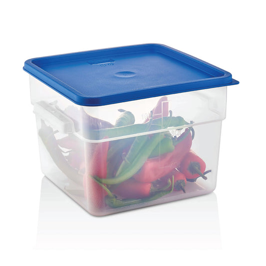 Square food storage container polypropylene PP with colorful lids