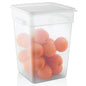 Square food storage container polypropylene PP with colorful lids