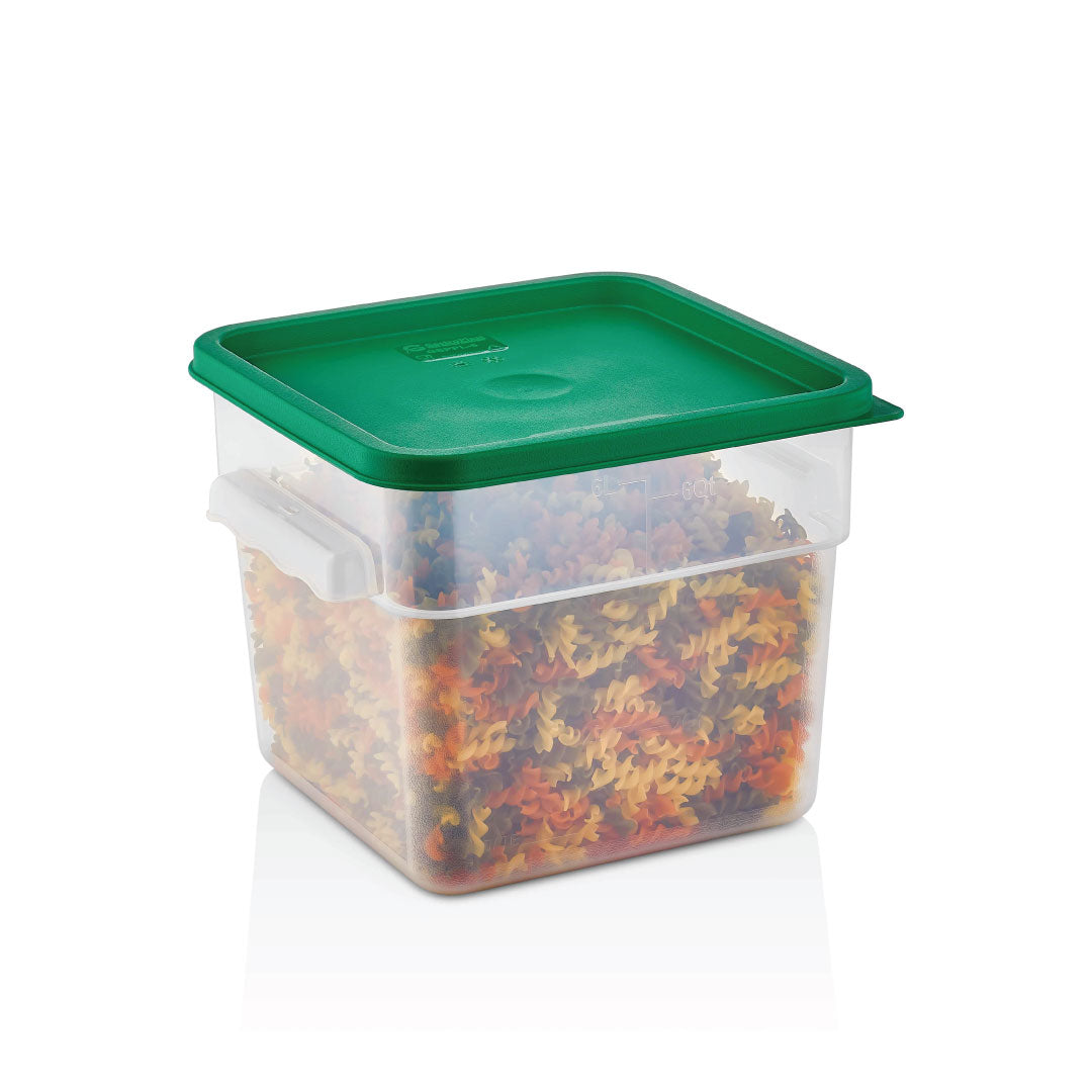 Square food storage container polypropylene PP with colorful lids