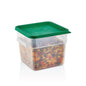 Square food storage container polypropylene PP with colorful lids