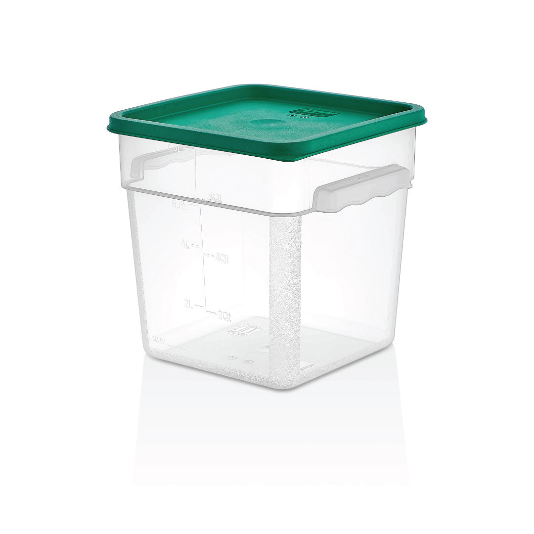 Square food storage container polypropylene PP with colorful lids