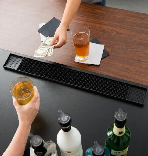 Bar Mat, Rubber, Black