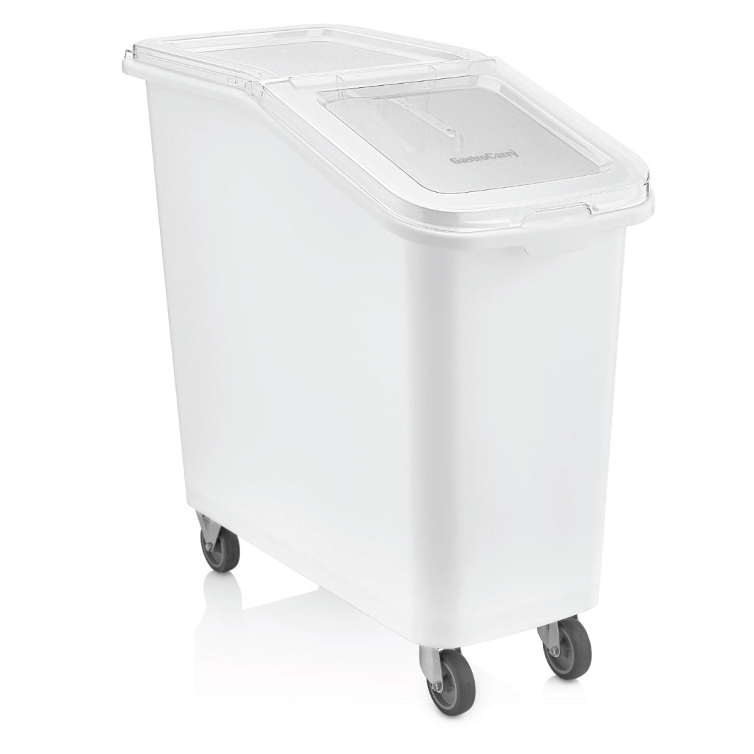 Ingredient bin polypropylene with wheels and PC scoop