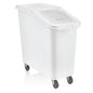 Ingredient bin polypropylene with wheels and PC scoop