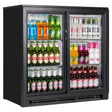 Bottle cooler 2 doors black, 90 x 52 x 85 cm (62564)