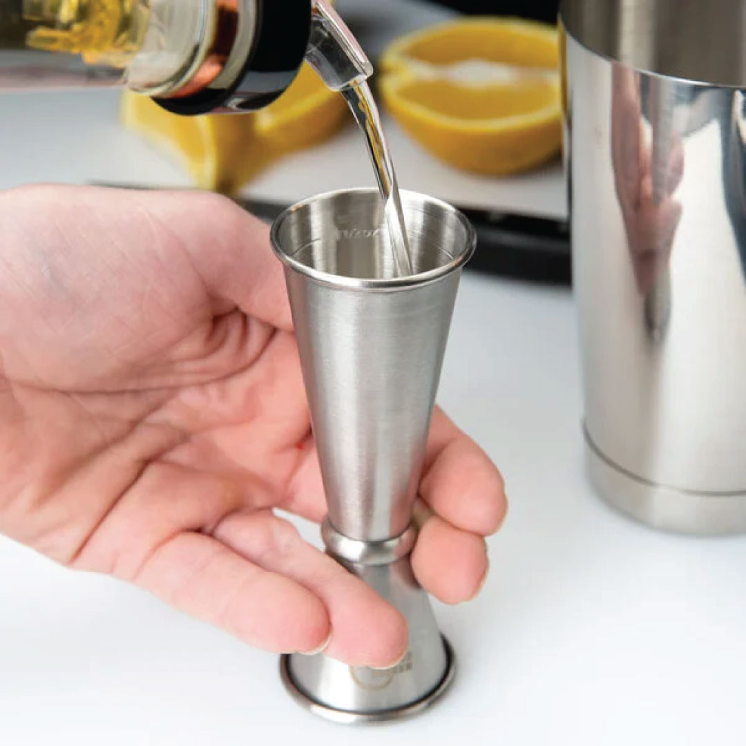 Jigger banded double stainless steel S/S-30/60 ml (72184)