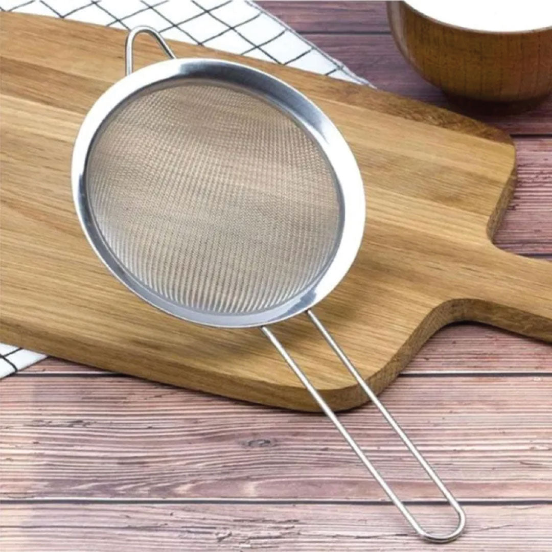 Mesh strainer stainless steel with handle