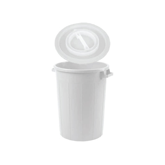 Plastic barrel white color with lid