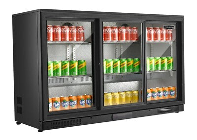 Bottle cooler 3 sliding doors, black (69048)
